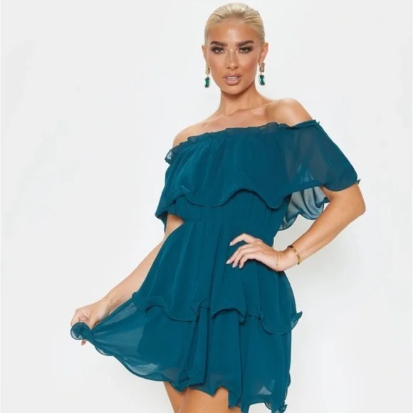 white christmas dresses Carlotta Black Bardot Maternity Maxi Dress With Chiffon Cape – Club L  London main image 1